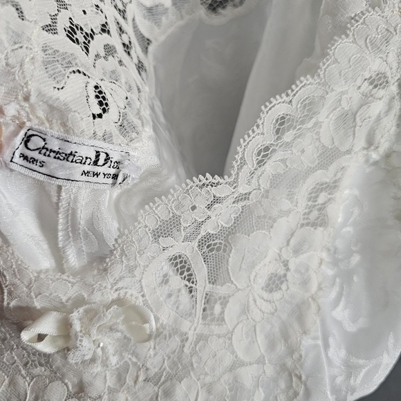Vintage Christian Dior Lace and Floral Embossed Bodysuit - Picture 3 of 7